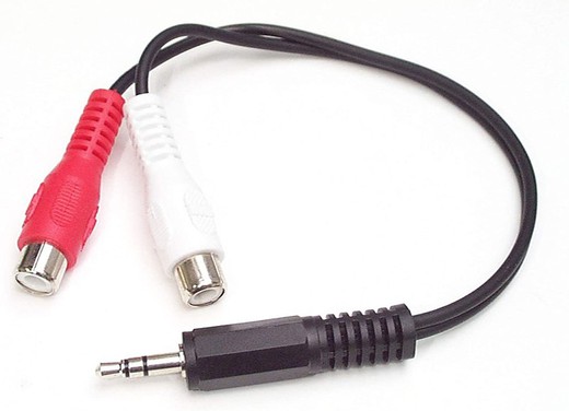 Adaptador Audio 2h Rca A Jack 3.5 Stereo