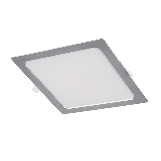 Aplique Cuadrado Empotrable 4000k Led 18w Plata