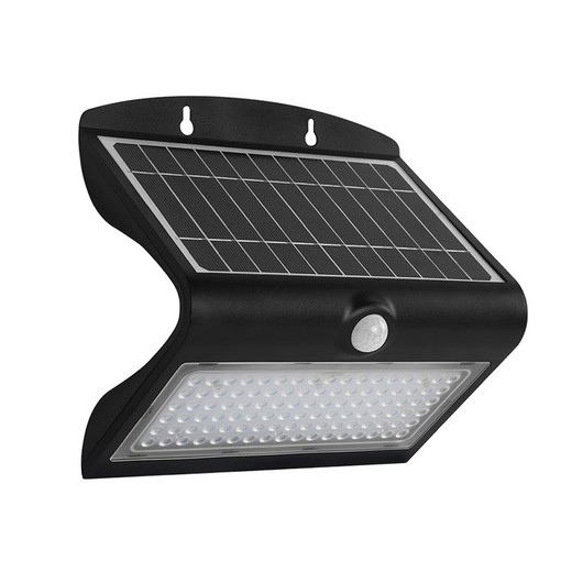 Aplique Solar Led 8W 6000K Ip65 Negro