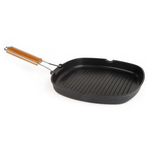 Asador Grill Aluminio Fundido 28x28cm