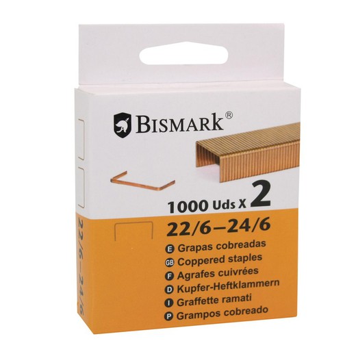 Blister 2 Uds.Grapa 22/6-24/6 Cobreadas.