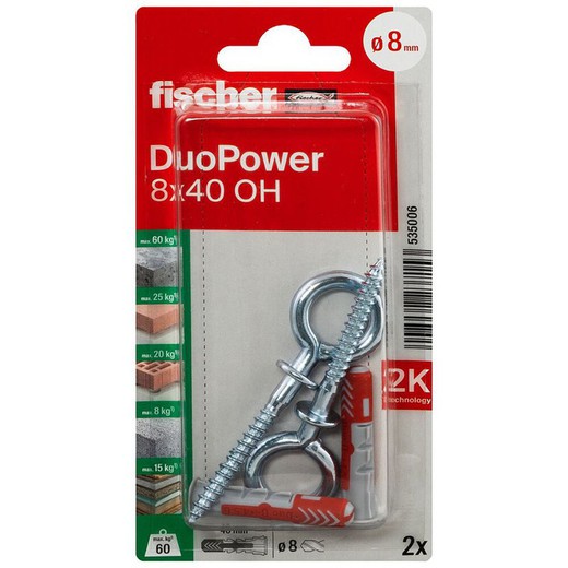 Blister Taco Duopower 8x40 Oh Bl 2 Ud.Fischer