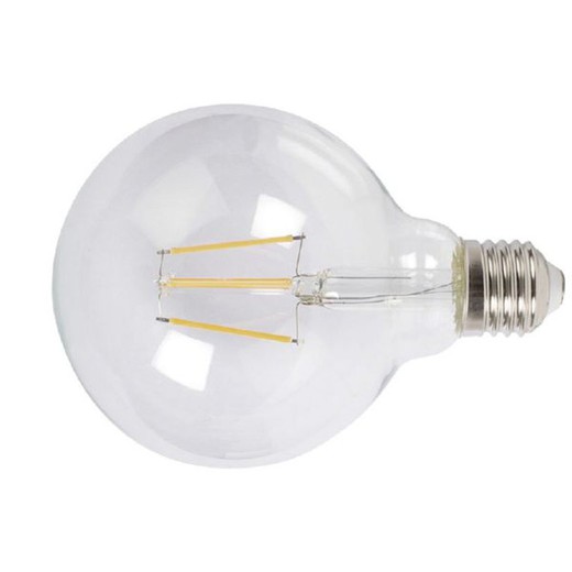 Bombilla Led Filamento G95 6w 6400k Transparente