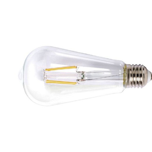 Bombilla Led Filamento St64 E27 6w 6400k Transparente