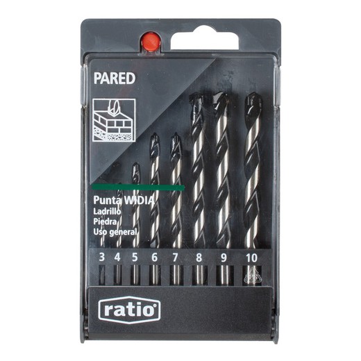 Brocas Para Pared Juego 8 Unidades Ratio