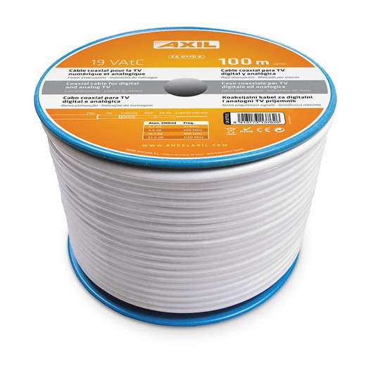 Cable Coaxial En Bobina Colgante 100 M.