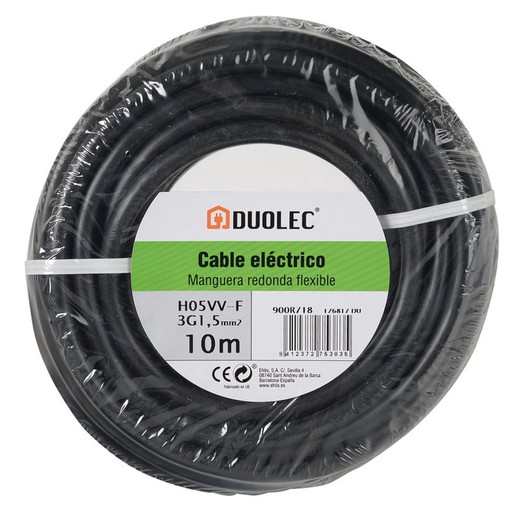 Cable Elect.Mang.Red 3x1,5 10m Ng Duolec