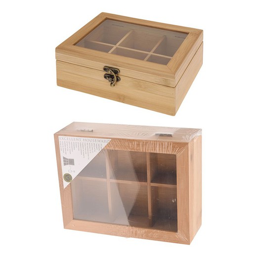 Caja Para Te Madera Bambu