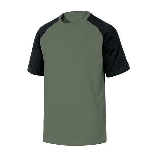 Camiseta Algodon Verde/Negro T/L
