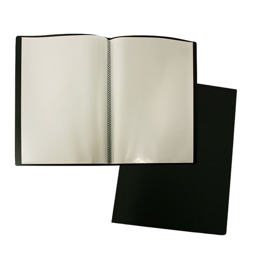 Carpeta Pp 20 Fundas A4 Negro