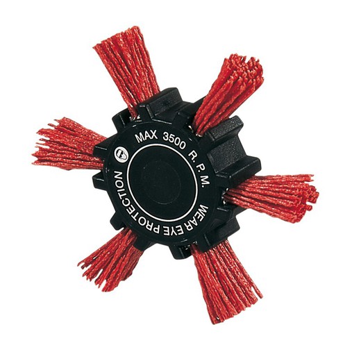 Cepillo Nylon Rojo Aspa 100mm Ratio