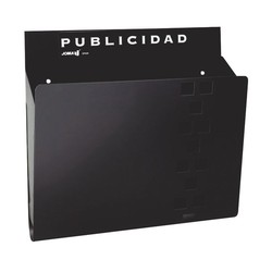 Cesta Publicidad Acero Negro 32x9xh31,5cm