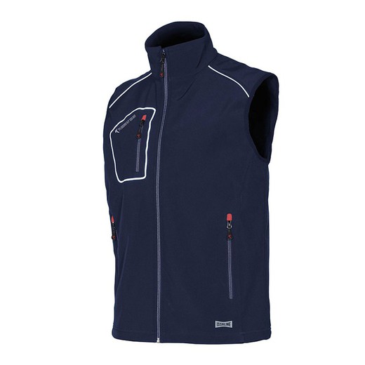 Chaleco Softshell Modelo Snappy Azul T/2xl