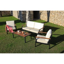 Conjunto Funchal. 2 Sillones+Sofa+Mesa