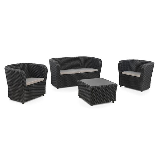 Conjunto Nova Coffe.Sofá+2sill+Mesa