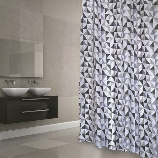 Cortina Baño Poliest.180x200 Calula Gris