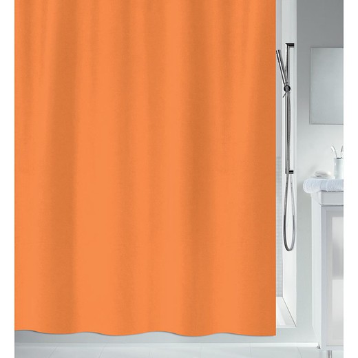 Cortina Baño Poliester 180X200 Naranja