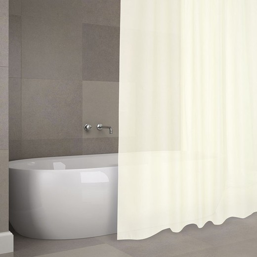 Cortina Baño Poliester 180x200cm.Beige