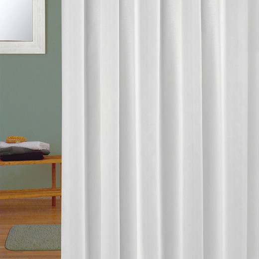 Cortina Baño Poliester 180x200cm.Blanco