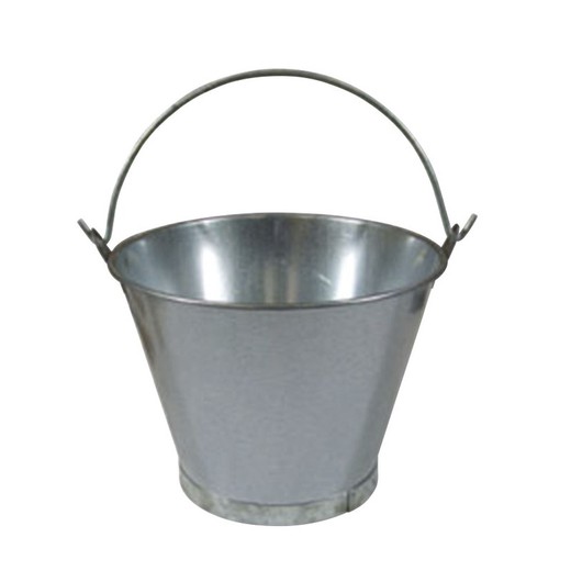 Cubo Cónico Hierro Galvanizado 8" 2l Asa Lisa