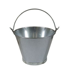 Cubo Cónico Hierro Galvanizado 11" 8l Asa Lisa