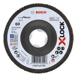 Disco Abrasivo Láminas Bosch X571 Best Metal Xlock