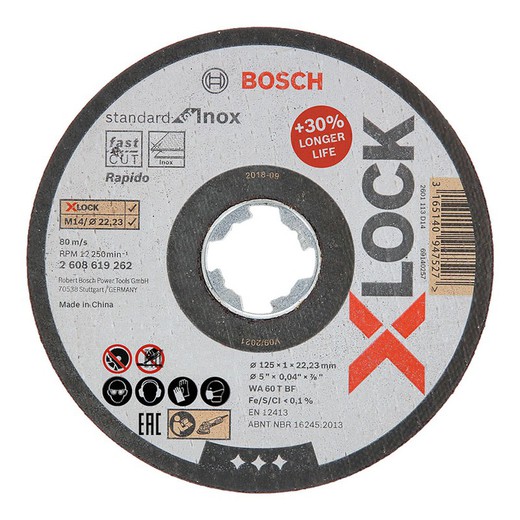 Disco Corte Inox Bosch X-Lock Standard