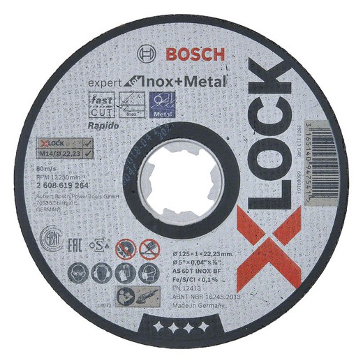 Disco Corte Inox/Metal Bosch X-Lock Expert