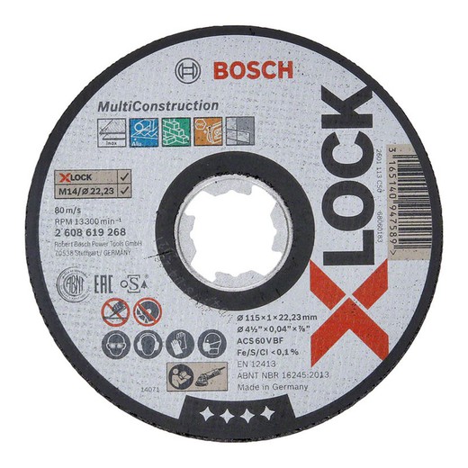 Disco Corte Multimaterial Bosch X-Lock