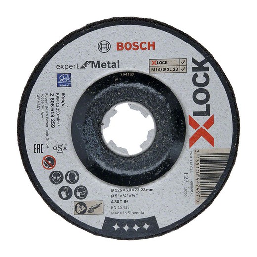 Disco Desbaste Metal Bosch X-Lock Expert