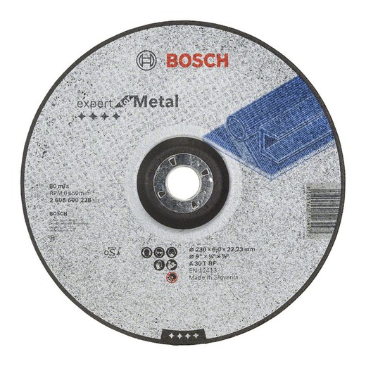 Disco Desbaste Metal Cóncavo Bosch Expert