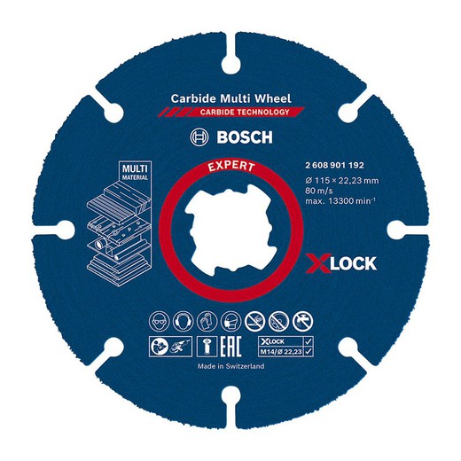 Disco Multimaterial Bosch Expert Carbide Multiwheel X-Lock