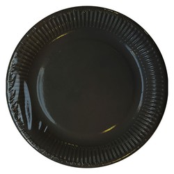Display 12 Packs 12 Platos 23Cm. Negro