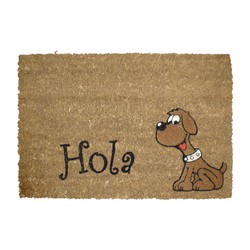 Felpudo Coco Design 40x60 Cm. Perro Hola