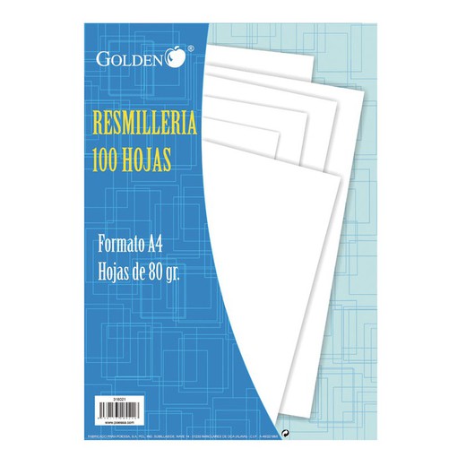 Folios Blancos A4. 80gr. Paq.100h.