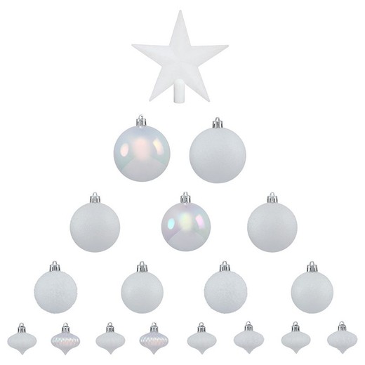 Kit Decoracion Navidad 18 Piezas  Blanco