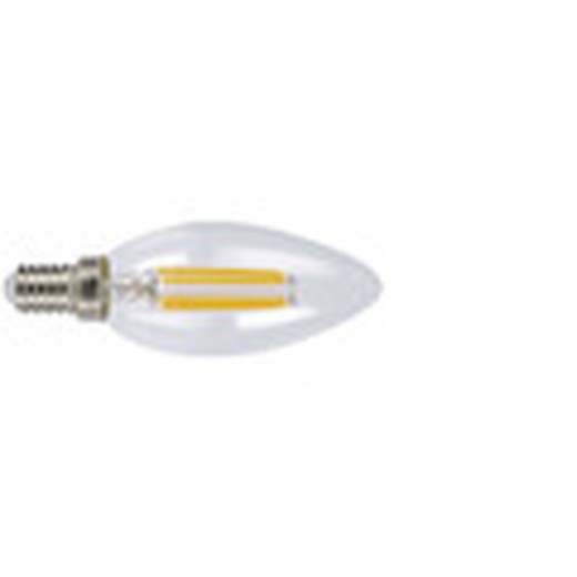 Lamp.Led Filam.Vela  E14 4w 6400k Transp