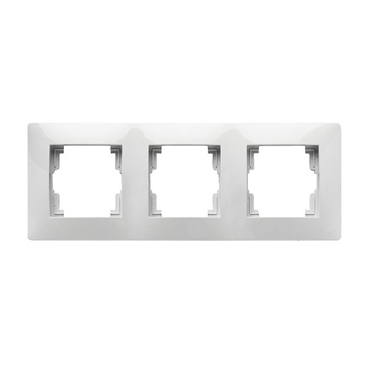 Marco Triple Serie Habitat 15  Blanco