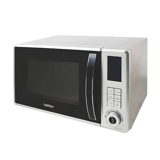 Microondas 23l 800w Digital Cromado Con Grill