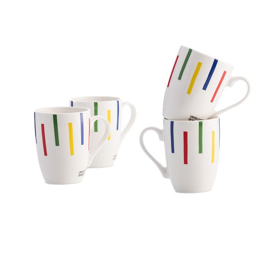 Mug Porcelana Benetton 4 Unidades 360ml