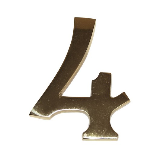 Numero Latón 10 Cm Nº 4 Ehl