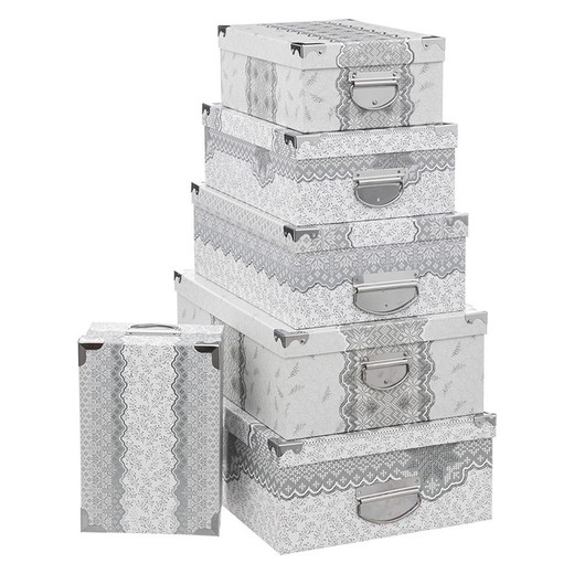 Pack 6 Cajas Carton Rectangular Laponie