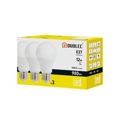 Pack3 Stand. Led Duolec 12w 4000k 980lm