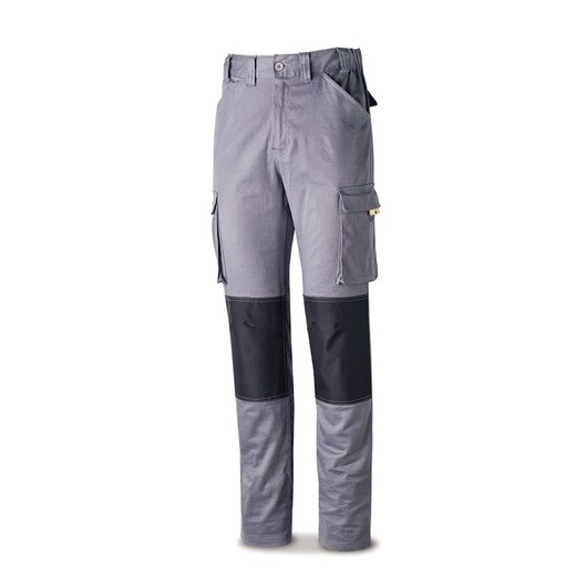 Pantalon Stretch Con Bolsillos Laterales Color Gris Talla 42