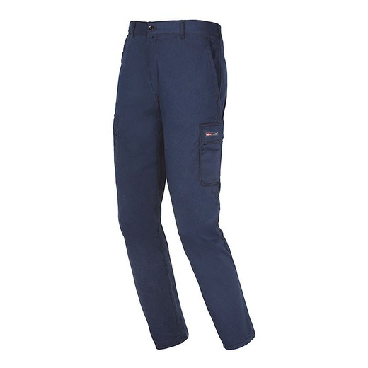 Pantalon Stretch Extreme Color Azul Marino 100% Algodon Talla L