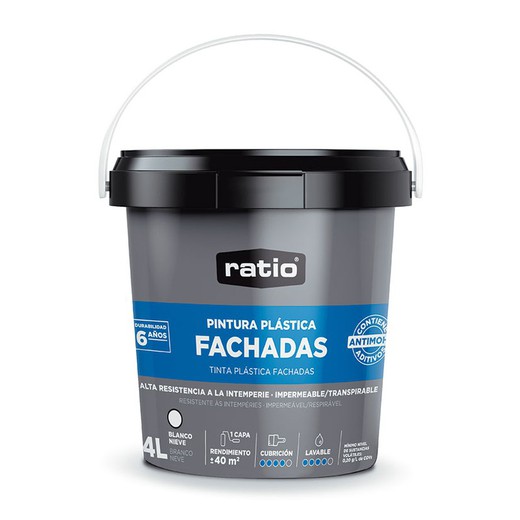 Pintura Fachadas 6 Años Brico Ratio 4L