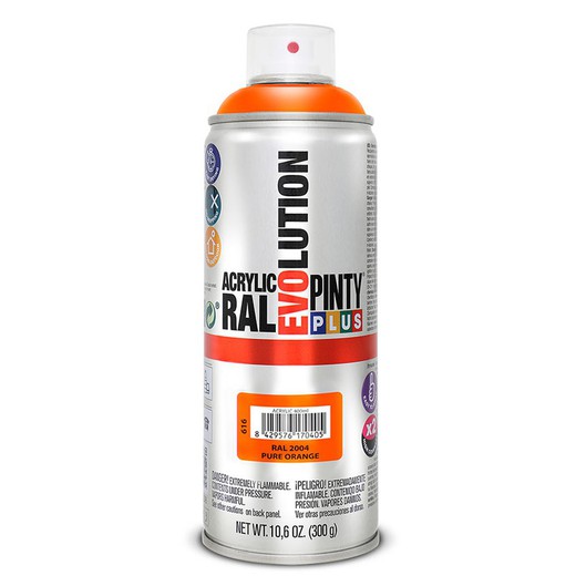 Pintura Spray Acrilica Naranja  400ml