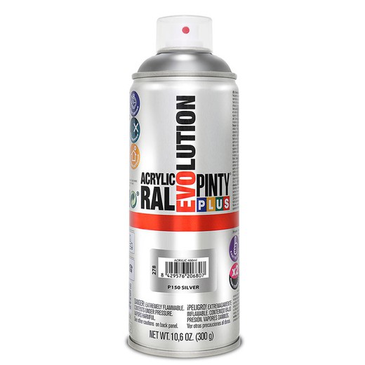 Pintura Spray Acrilica Plata Purpurina