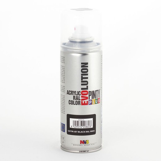 Pintura Spray Acril.Negro Satin.200ml