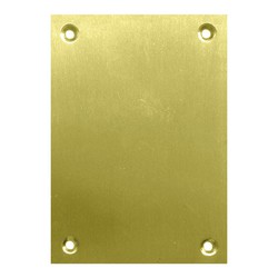 Placa Ciega 2 Unidades  80x80mm Latón Pulido